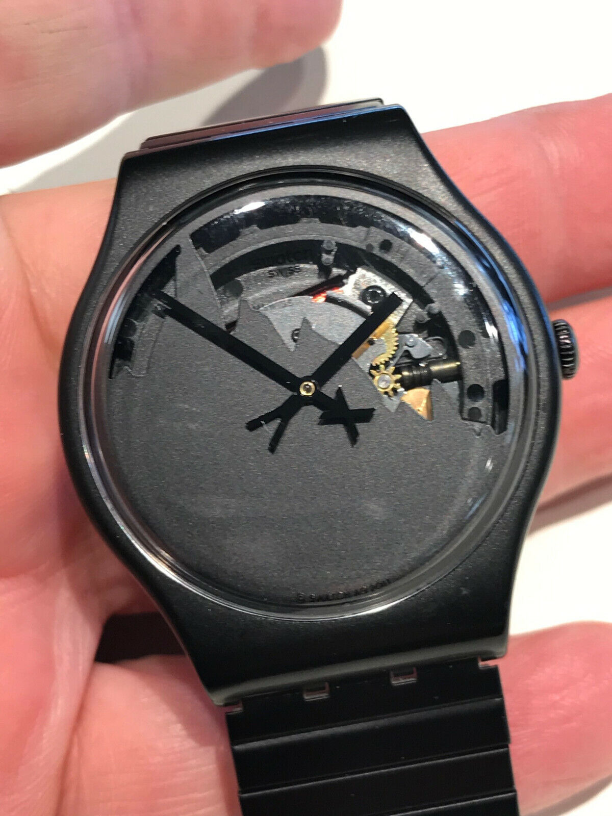 Swatch Watch HIGH WONDER SUOZ137 Stretch Band Great Swatch Watch HIGH WONDER SUOZ137 Stretch Band Great