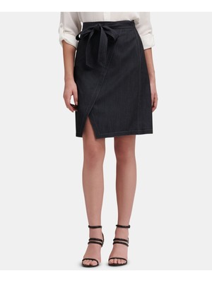

DKNY Женская темно-синяя юбка с запахом Размер, Navy