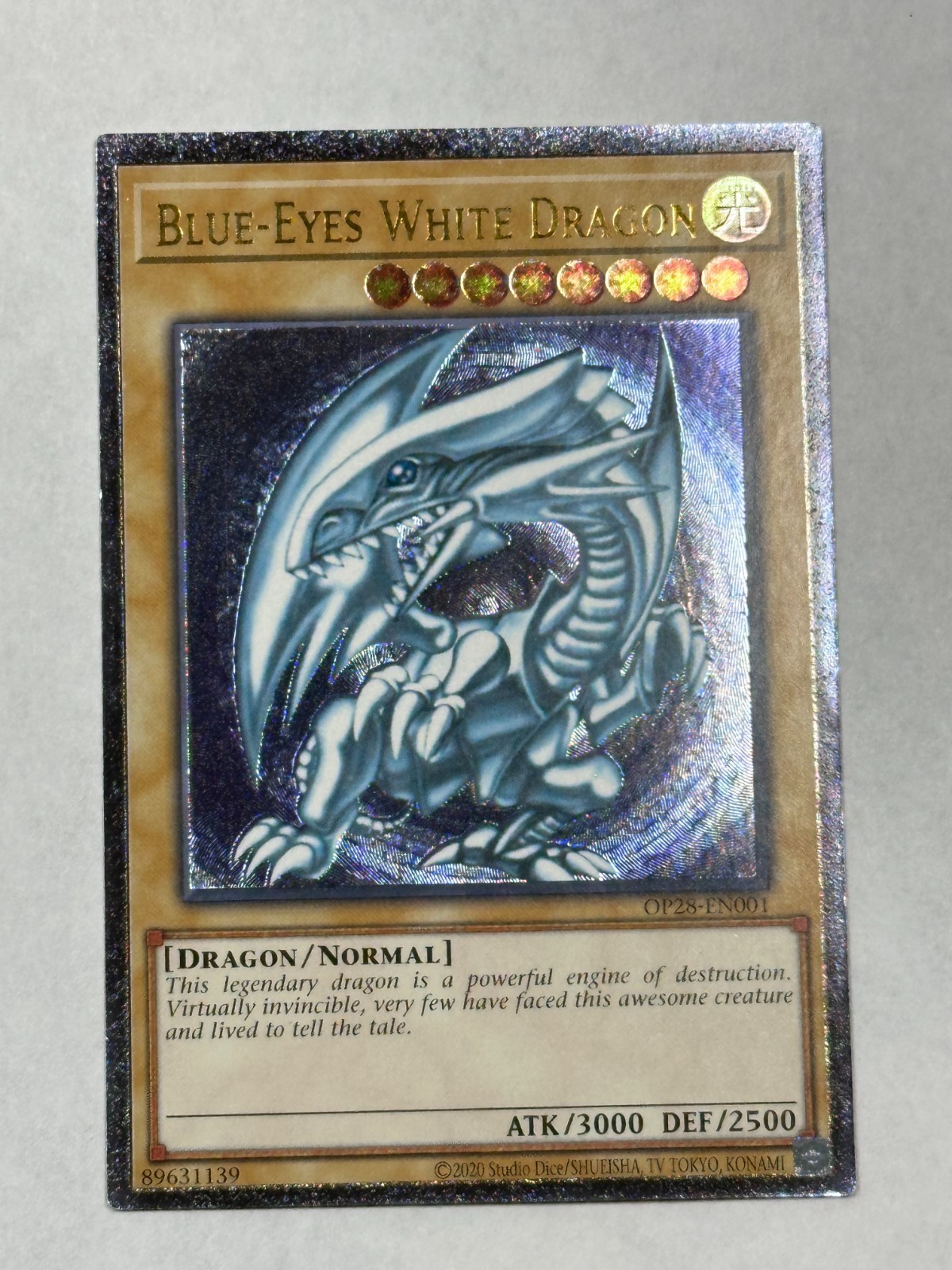 遊戯王 BLUE-EYES WHITE DRAGON OP28-EN001 YUGIOH Blue-Eyes White Dragon OP28-EN001 Ultimate Rare NM