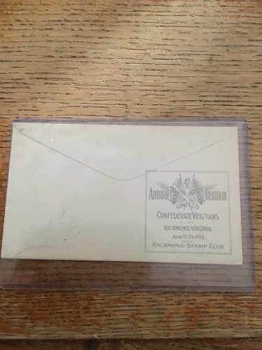 Sons of Confederate Veterans 1932 UCV 42nd Reunion First Day Issued Stamps NICE!