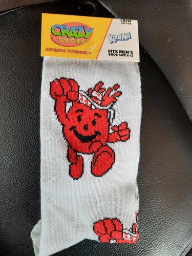 Men's/unisex Size 6-12 Kool-aid Novelty Crew Socks Nwt