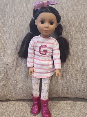 Glitter Girls by Battat SARINIA. Brown Hair Brown Eyes 14'' Poseable  Doll. 