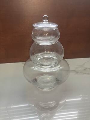 Princess House 6298 Crystal Stacking Jars In Box Never Used RARE