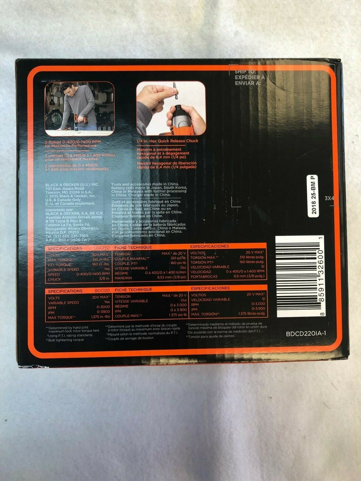 BLACK+DECKER BDCD220IA-1 20-Volt MAX Lithium-Ion Drill/Driver and Impact Driver