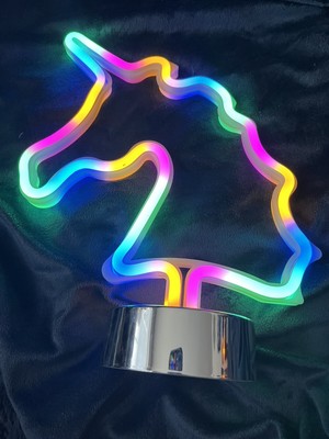 AWESOME Unicorn Neon Night Light LED Home Decor Bedroom Lamp FUN Party Rainbow