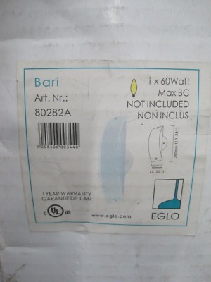 Eglo Bari E14 1X60W Wall/Mirror Lamp Steel Chrome IP20 220-240V wall Light