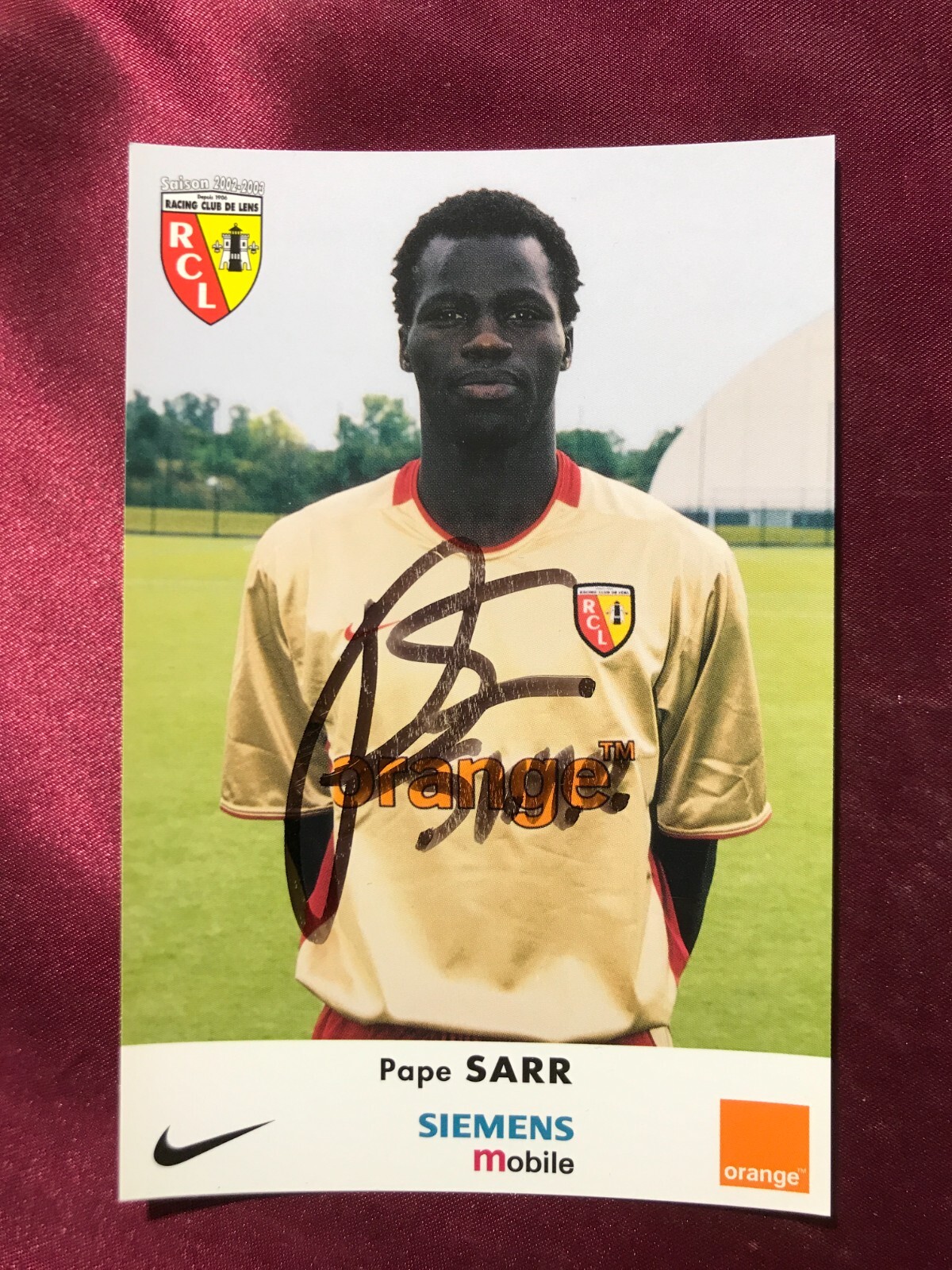 Autograph PAPE SARR-RC Lens 02/03-34 Caps SENEGAL-WC 2002-Ex