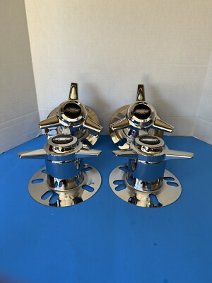 (4) NEW 3 BAR SPINNER CENTER CAPS 5 LUG CRAGAR SST VINTAGE WHEELS 3.17'' OD,BSC