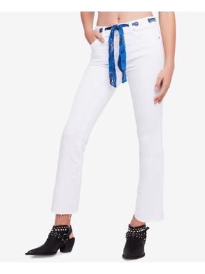 

Женские белые джинсы свободного покроя FREE PEOPLE, талия 24, Белый, OB727745