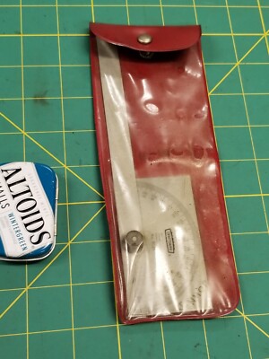 Vintage Craftsman Angle Protractor Tool No. 4024 USA With Original pouch 