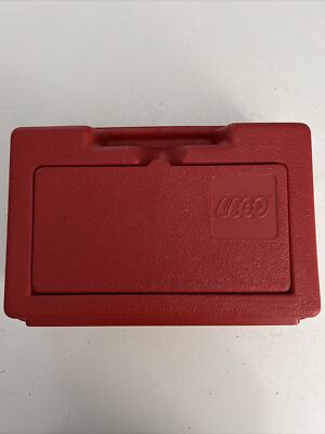Red LEGO Hard Plastic Carrying Storage Case / Box / Container - Vintage 1982