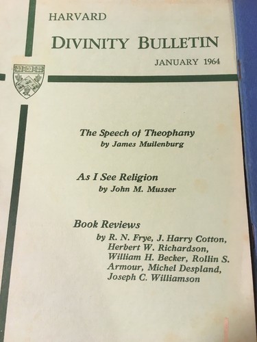 Harvard University Lot Of Divinity School Booklets 1954-1964