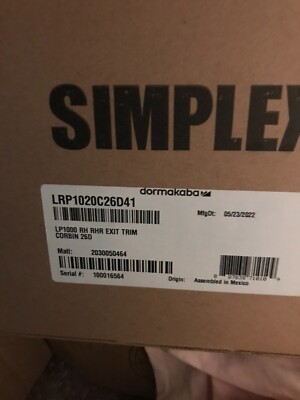 Kaba Simplex LRP1020S-26D-41 Pushbutton Lock