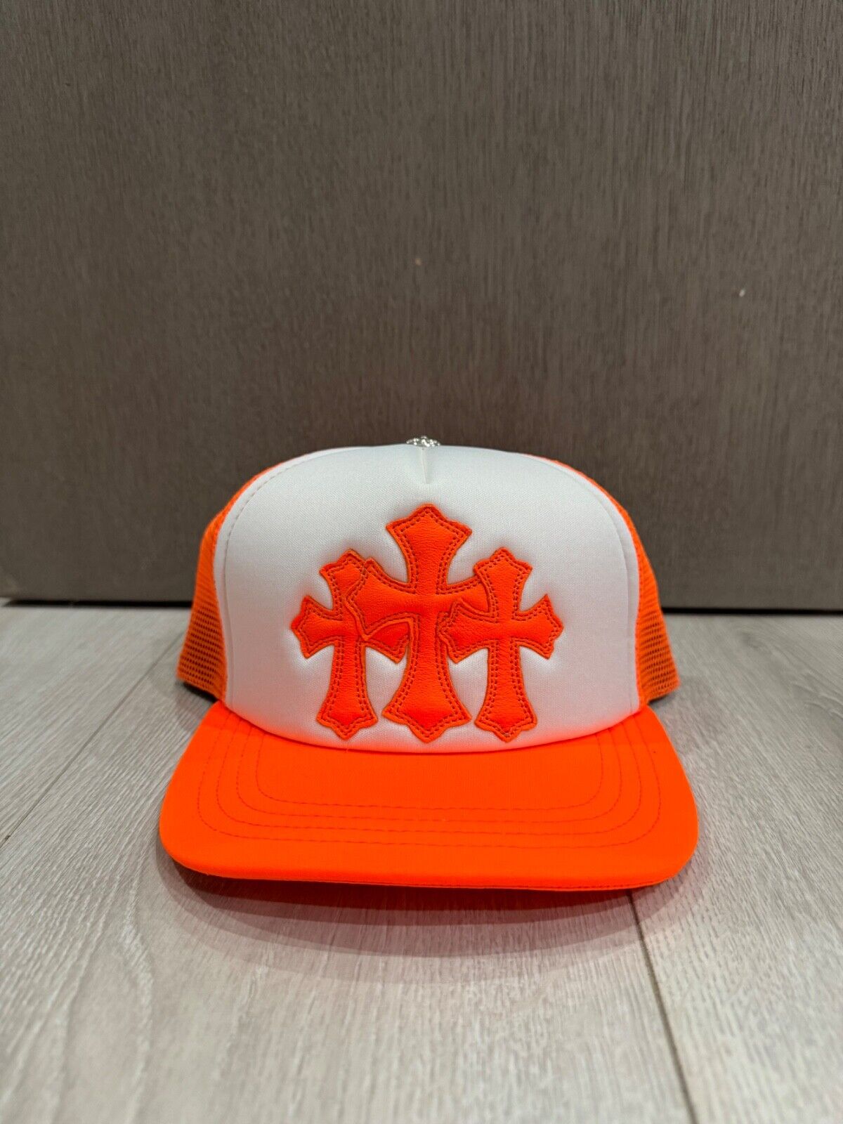 CHROME HEARTS CROSS PATCH TRUCKER ORANGE | eBay CHROME HEARTS CROSS PATCH TRUCKER ORANGE | eBay