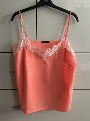 Ladies Coral Cami Top By Sisley  Size U.K. Medium