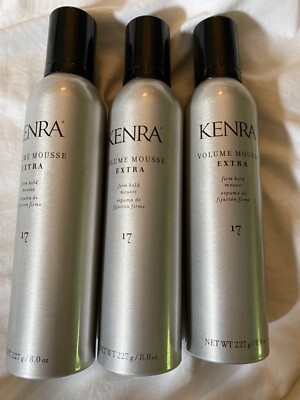 Kenra Volume Mousse Extra Firm Hold #17 8 oz-3 Pack Lot