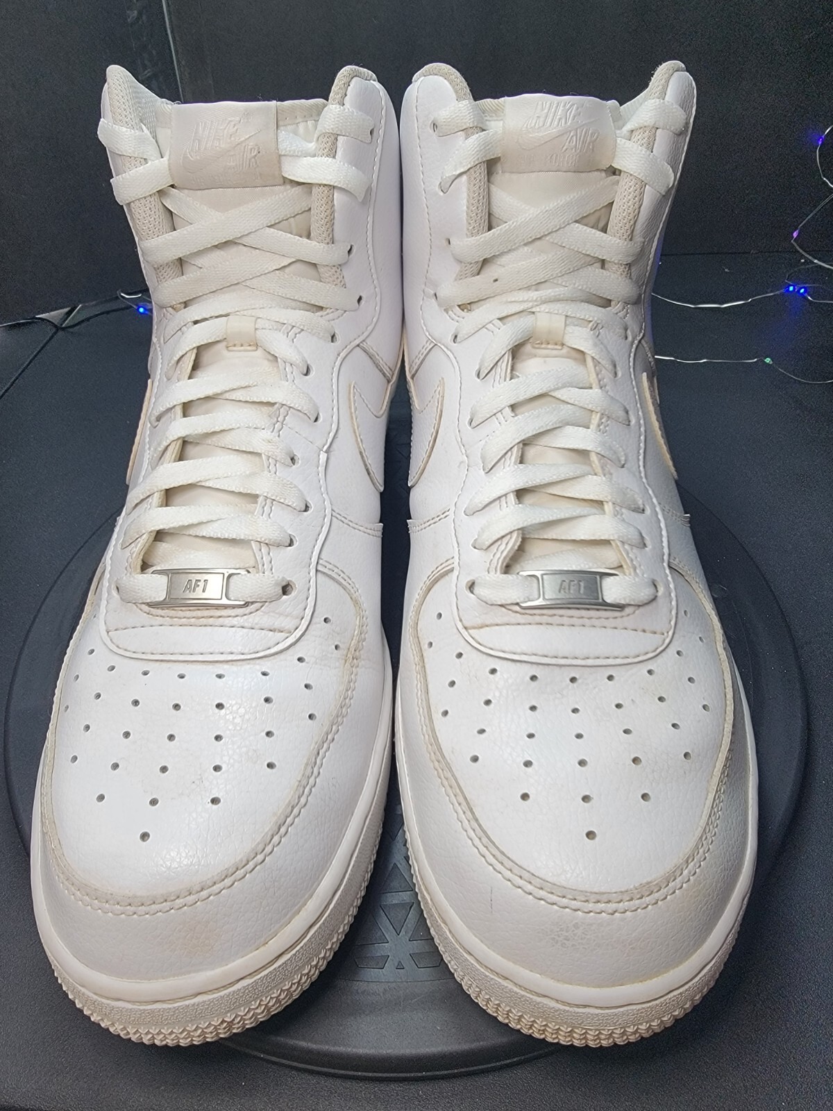 Nike Air Force 1 Men's Triple White High Tops Size 12 US 315121-115 | eBay