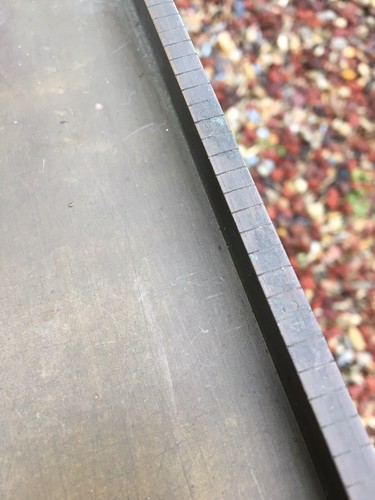 Antique Type Founder Heavy Brass Letterpress Galley Tray 13.25