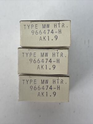 WESTINGHOUSE AK1.9 TYPE MW OVERLOAD RELAY HEATERS (LOT OF 3)