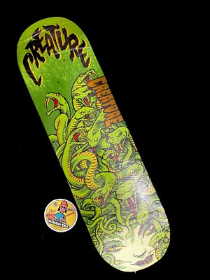SUPER RARE Creature Skateboard Deck Medusa In Shrink Limited Edition 8.8 