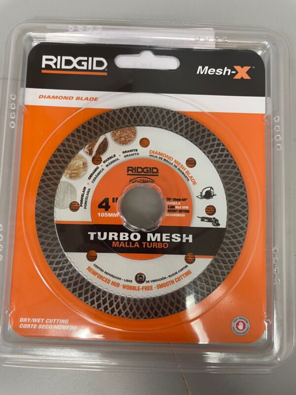 RIDGID HD-CM40P 4" Mesh-X Dry / Wet Cutting Turbo Mesh Diamond Blade New