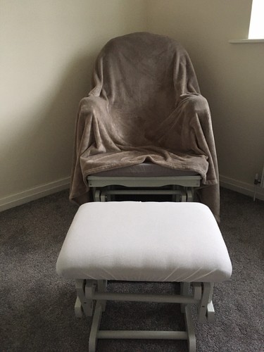 kub haywood reclining glider nursing chair and footstool