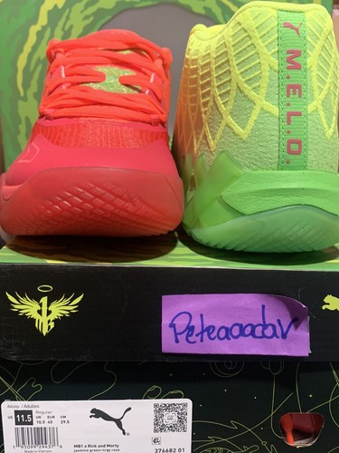Pre-owned Puma Lamelo Ball  Mb.01 Rick And Morty Men's 11.5 Brand In Red