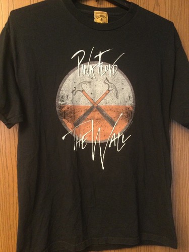 Pink Floyd The Wall T-Shirt For Men - Faded Hammers Logo, Grey Soft Cotton, Short Sleeve