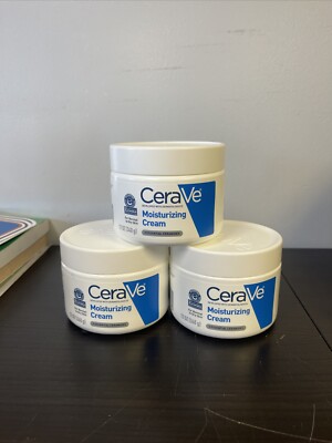 CeraVe Moisturizing Cream for Dry Skin Essential Ceramides 12 oz Each (Lot Of 3)