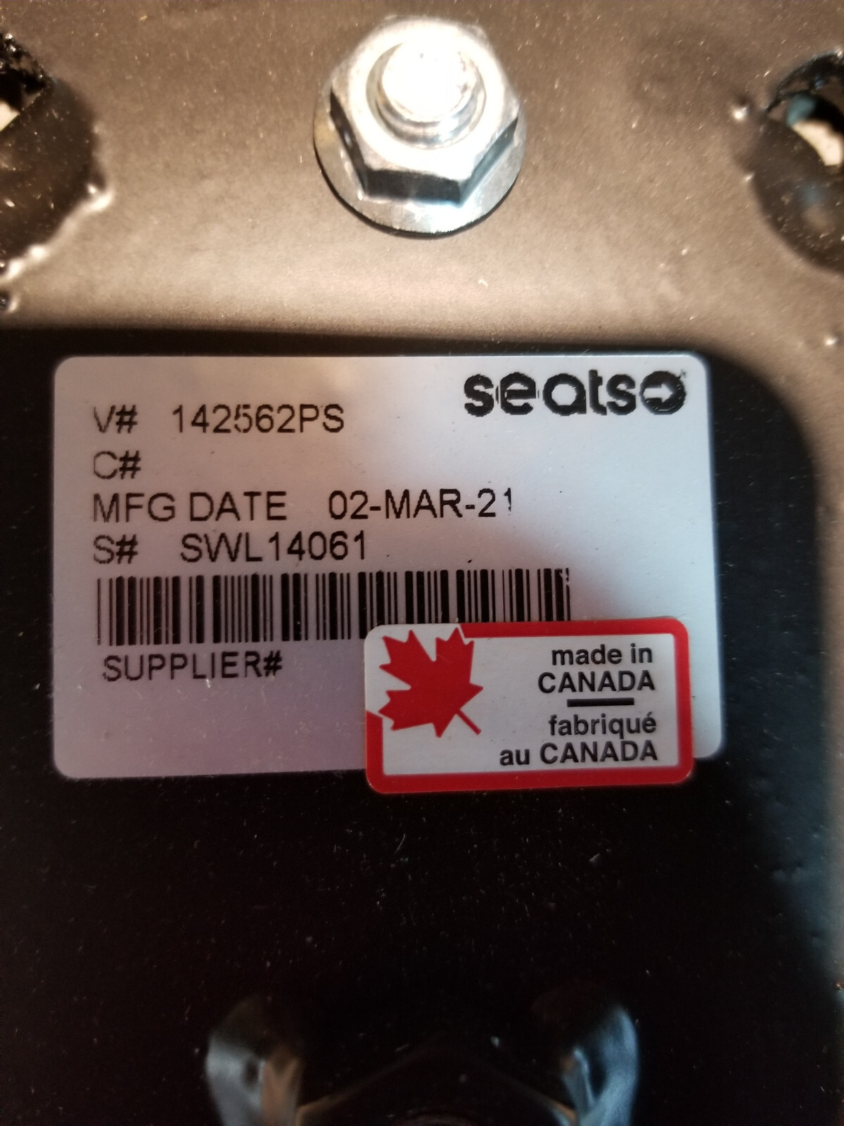 Heavy Duty Uni-Swivel 142562PS SWL14061 SEATS CANADA INC - Picture 2 of 4