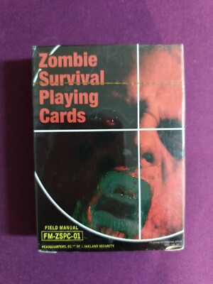 New Sealed Zombie Survival Playing Cards Aquarius