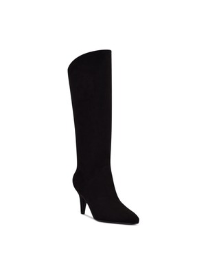 Женские модельные сапоги NINE WEST Womens Black Buyah с острым носком на высоком каблуке 6,5 м