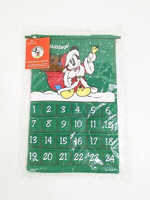 Hallmark Mickey & Co. Disney Count Down Christmas Advent Calendar Green Fabric