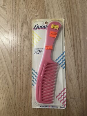 Vintage 1989 Goody Unbreakable Super Comb Pink