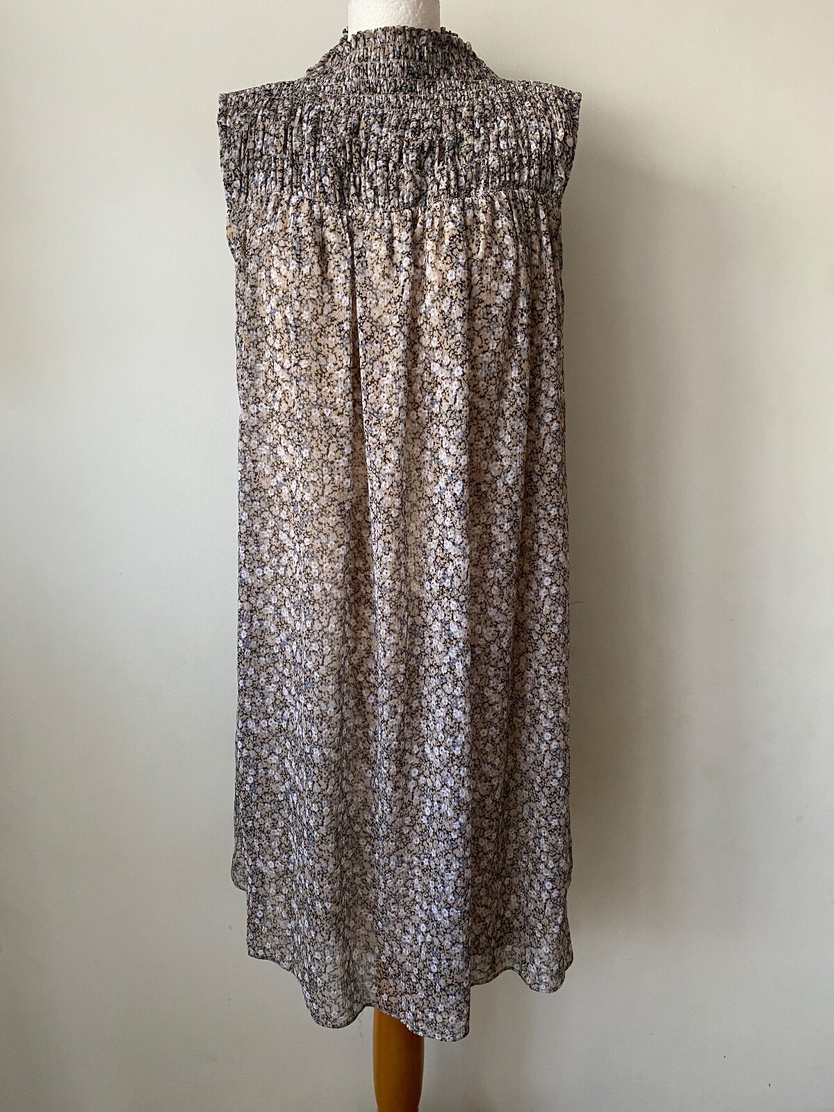 Coco Blanco High Neck Smock Dress S, M, L Chiffon Lined - Picture 1 of 12