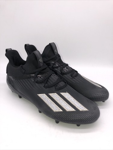 Adidas Mens Adizero Low Football Cleats Black Silver Metallic EH2707 Size 8.5 New Adidas Adizero Football Cleats Black Silver Metallic  main image 4