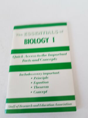 The Essentials of Biology I by Research & Education Association 1987 878915737