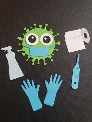 Pandemic Virus Cardstock Die-Cuts Embellishments Premade for Scrapbook  or cards