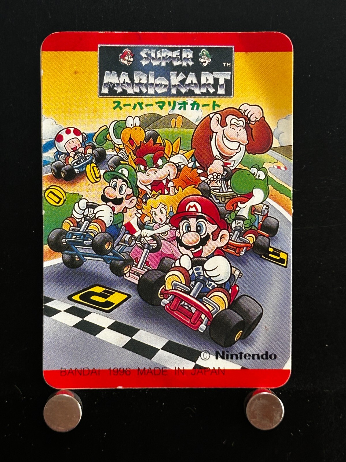 Luigi Peach Bowser Super Mario Kart Sticker Japanese Bandai