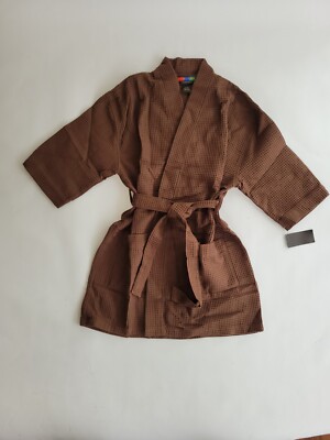 Waffle Weave Kimono Robe Thigh Length - Terry Town