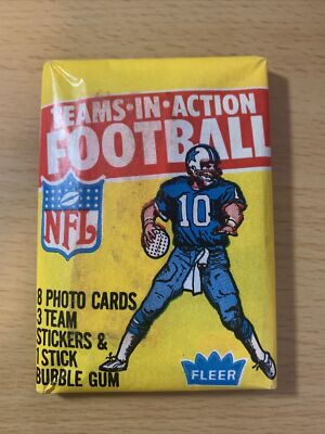 1981 Fleer Teams in action Football single wax pack