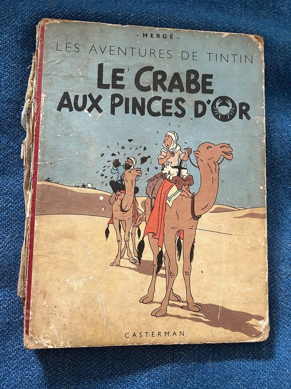 Album Bd Tintin Le Crabe Aux Pinces D'Or 1947 HergÃ© Casterman