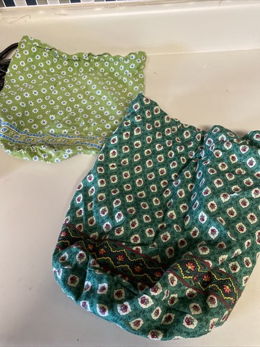 Vintage Retired Floral Flower Green