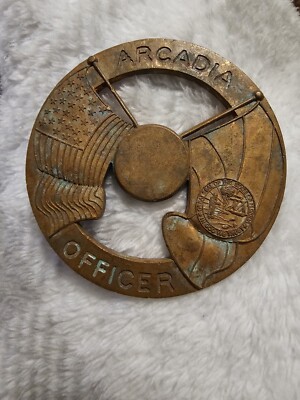 Antique Officers Badge Arcadia Florida DeSoto Co