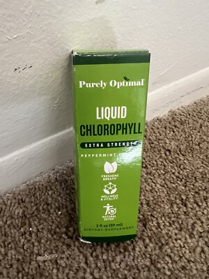 Liquid Chlorophyll Drops 2 Oz Internal Deodorizer Energy Booster 50mg USA Non GM