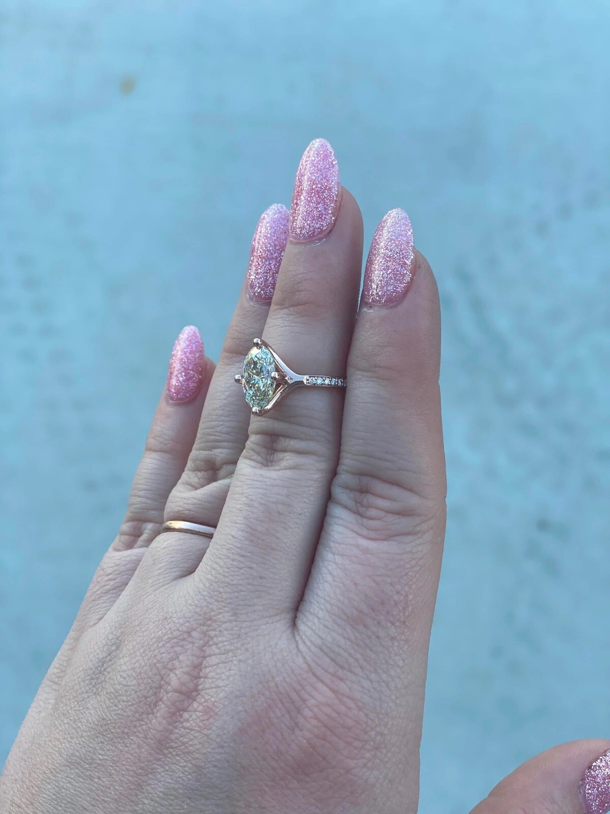 2.14 carat brilliant oval IGI Certified lab-created diamond engagement ring