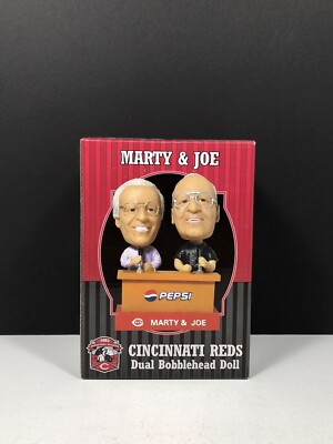 2003 Cincinnati Reds SGA Marty Brennaman Joe Nuxhall Dual Bobblehead (Brand New)