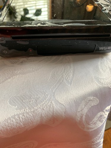 Wii U Model WUP-101(02) Black 32GB Console with Power Cord and Sensor Bar WORKS