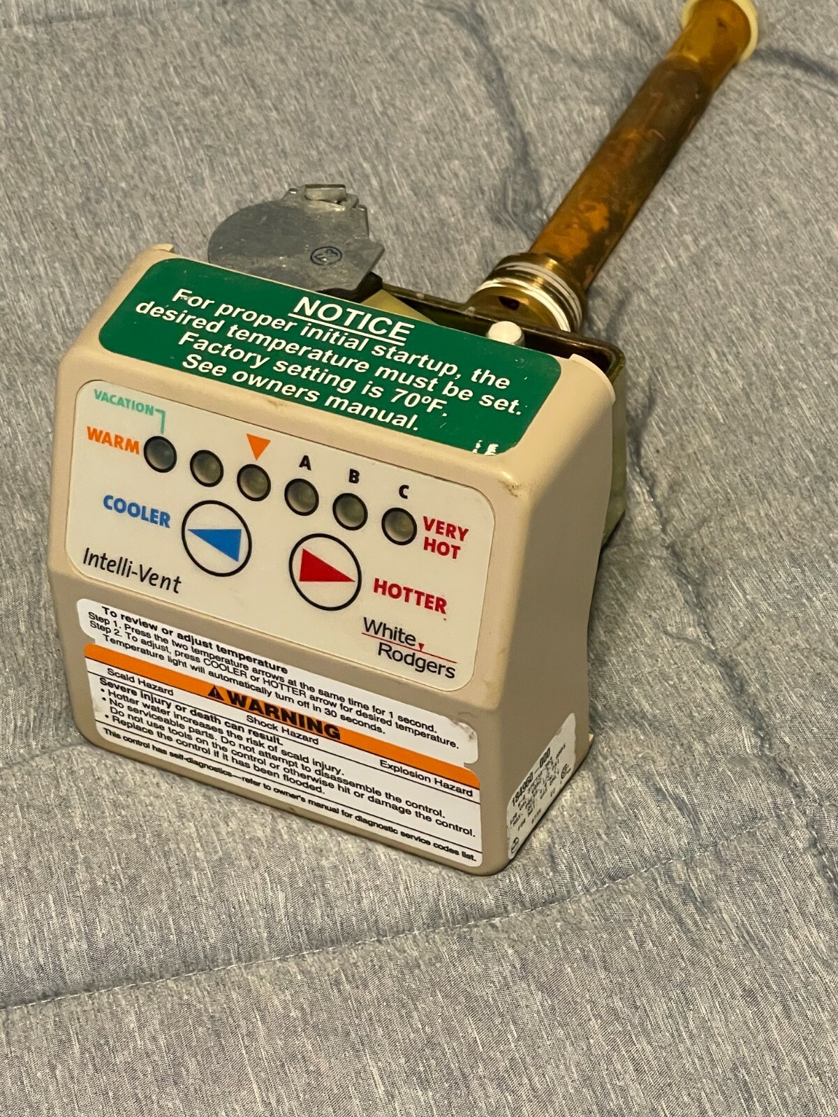 AO Smith White Rodgers 184960000 37E73A303 Water Heater Gas Valve