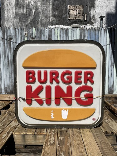 80年代　バーガーキング　旧ロゴ　ライトボックス　ドライブスルー　看板　店舗用 80年代 バーガーキング 旧ロゴ ライトボックス ドライブスルー